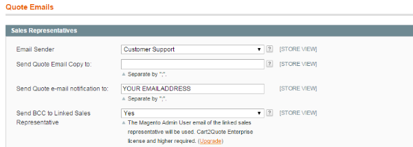 Magento Quote Notification Email
